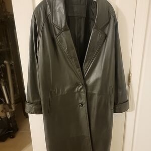 Jacqueline Ferrar Long Leather Coat.